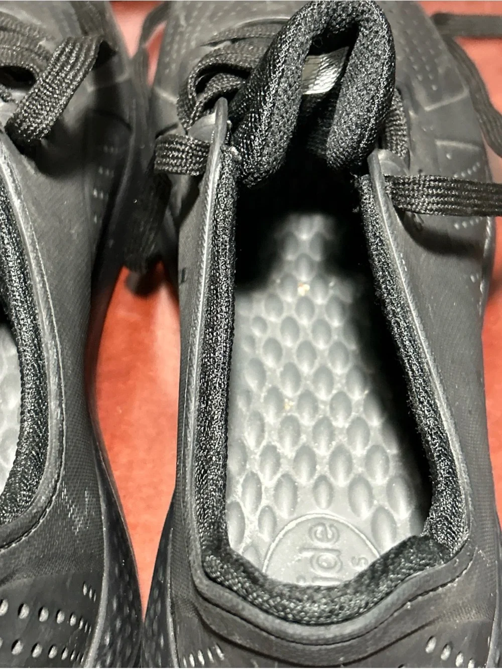 CROCS Men’s Black Perforated Lace-Up Sneakers